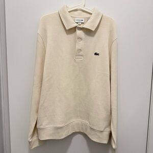 Lacoste Men Cream Polo Sweatshirt